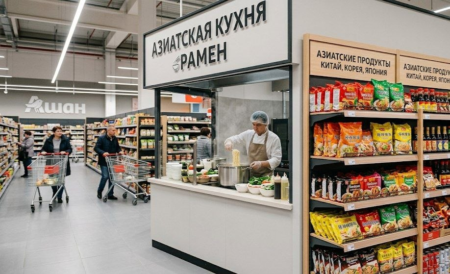 Ашан в России утраивает оптовые продажи и делает ставку на опыт Китая