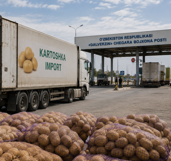 Узбекистан импортировал 421,9 тыс. тонн картофеля за полгода