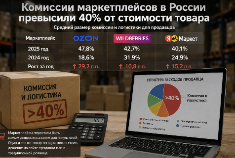 Total Marketplace Commissions in Russia Exceed 40% of Product Value