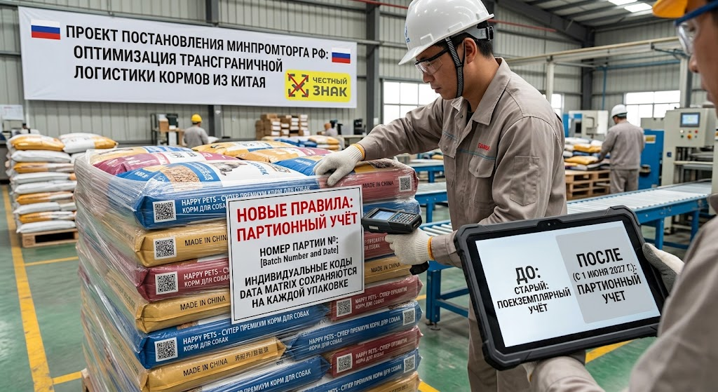 Минпромторг предложил партионный учёт кормов вместо поэкземплярного